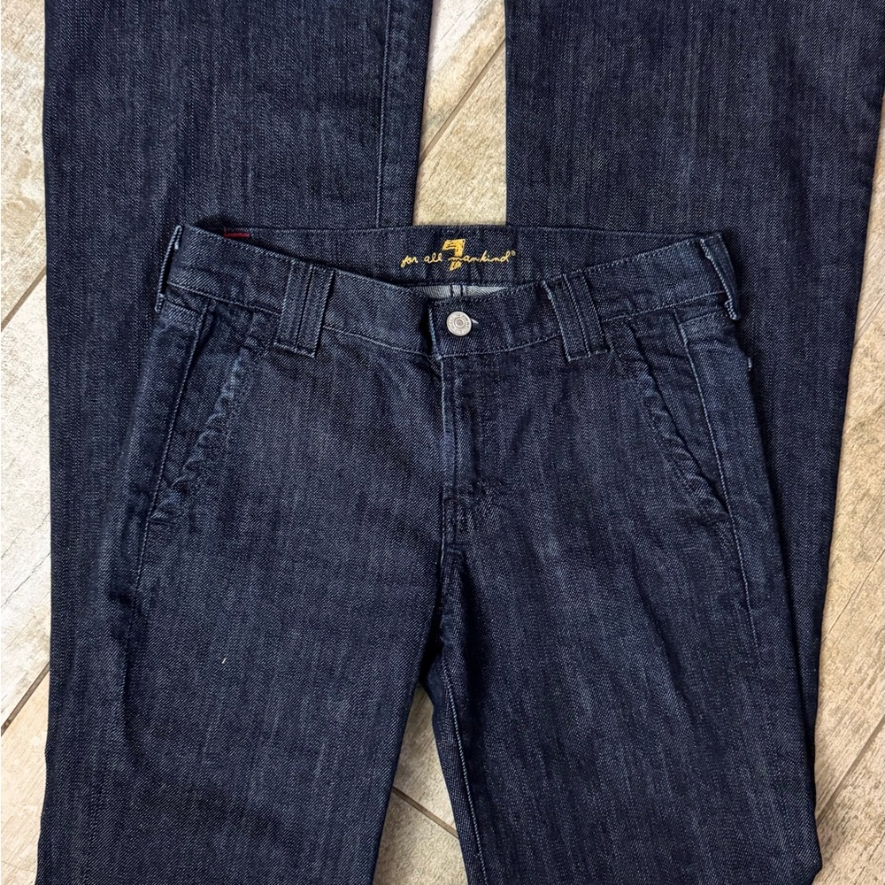 7 For All Mankind Dojo Dark Wash Flare Jeans